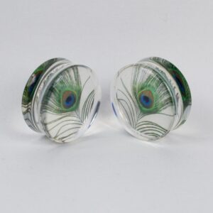 Плаг акриловий Перо Павича (пара)