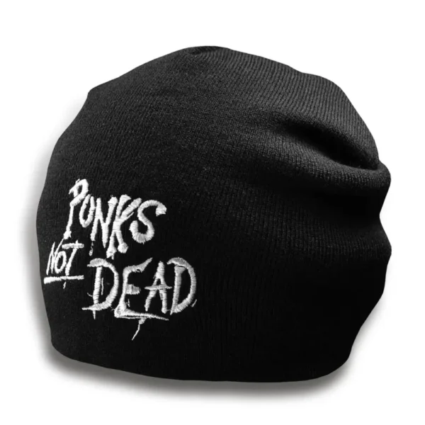 Шапка біні з вишивкою PUNKS NOT DEAD